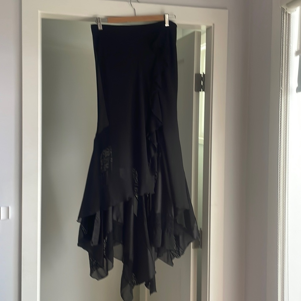 Marciano high low flamenco style skirt